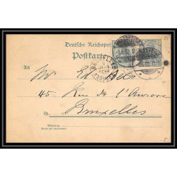 4579 pour bruxelles belgique 1912 carte postale Allemagne (germany) Entier postal Stationery