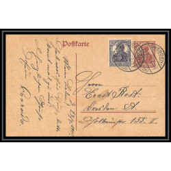 4582 dresden + complement 1920 carte postale Allemagne (germany) Entier postal Stationery
