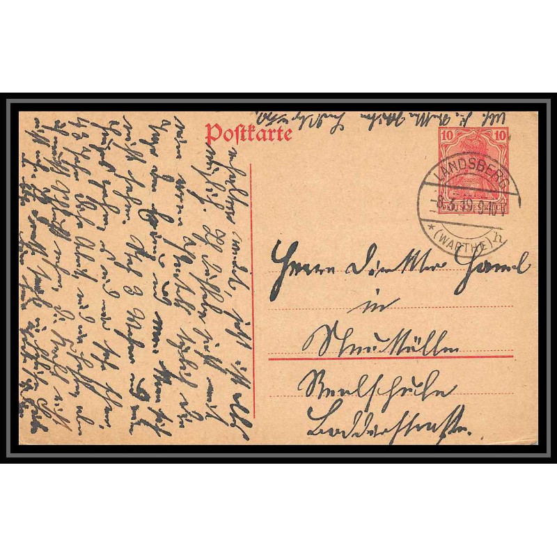 4584 landsberg 1919 ttb carte postale Allemagne (germany) Entier postal Stationery