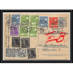 4590 deutsche post goslar 1948 complement affranchissement compose carte Allemagne (germany) Entier postal Stationery