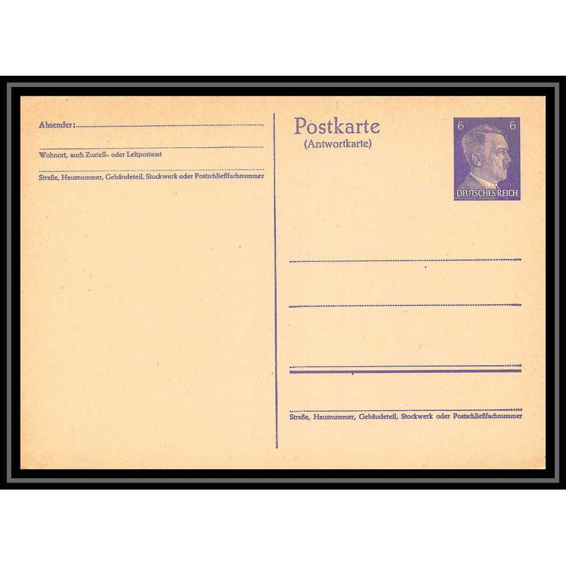 4597 deutsche reich hitler 6p neuf tb carte postale Allemagne (germany) Entier postal Stationery