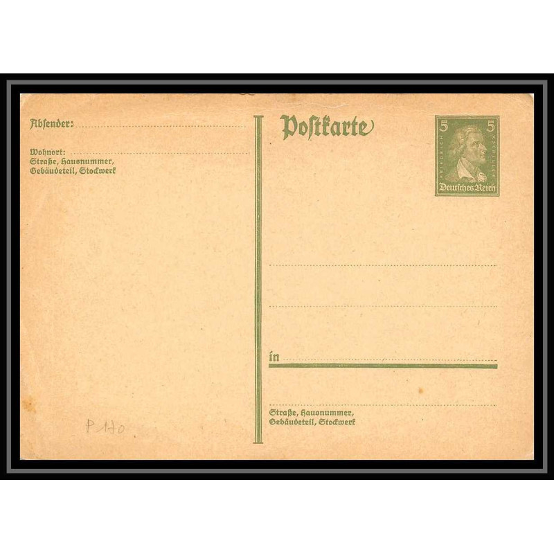 4601 deutsche reich von schiller neuf carte postale Allemagne (germany) Entier postal Stationery