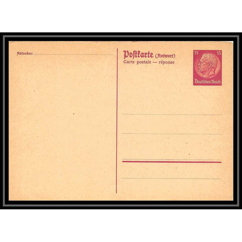 4602 deutsche reich hindenburg 15p neuf tb carte postale Allemagne (germany) Entier postal Stationery
