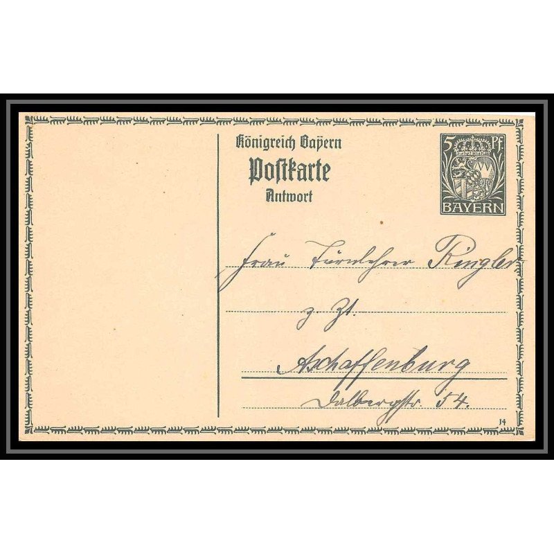4606 bayern 5pf carte postale Allemagne (germany) Entier postal Stationery