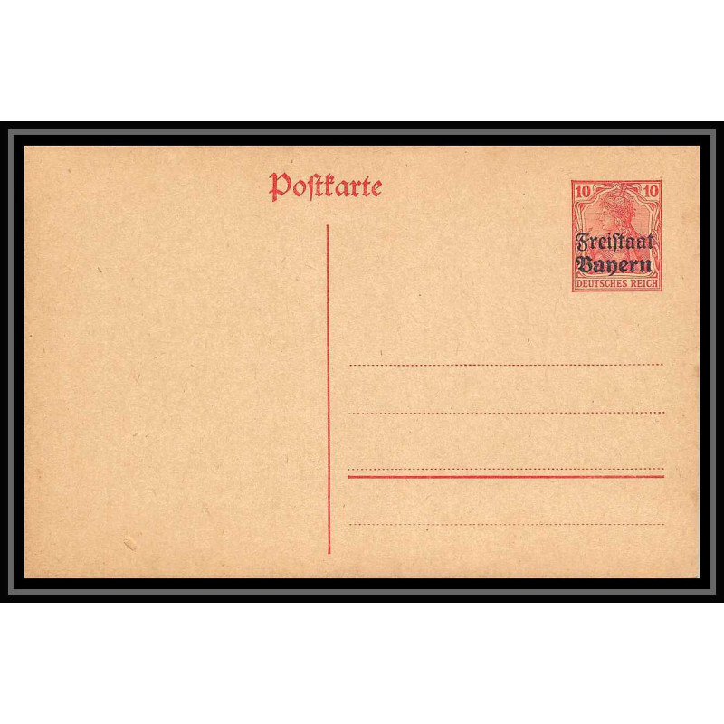 4613 bayern surcharge tb neuf carte postale Allemagne (germany) Entier postal Stationery