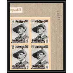 369d - Fujeira MNH ** Mi N° 60 / 67 B BLOC 4 Winston Churchill Coin de feuille non dentelé (Imperf)