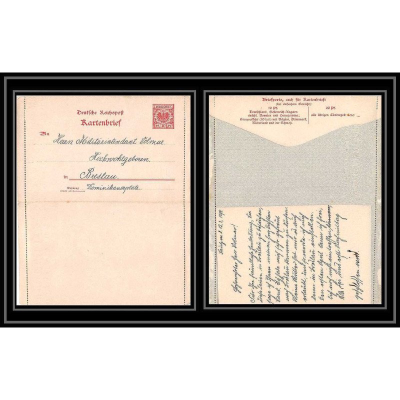 4824 10pf rouge reichpost neuf tb carte lettre Allemagne (germany) Entier postal Stationery