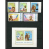 371 - Yemen kingdom MNH ** Mi N° 585 / 589 B + BLOC 130 / 132 non dentelé (Imperf) ethnic equality kennedy lincoln