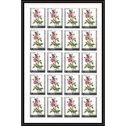 377c - Manama MNH ** Mi N° 170 / 175 B non dentelé (Imperf) fleurs flowers Roses feuilles sheets