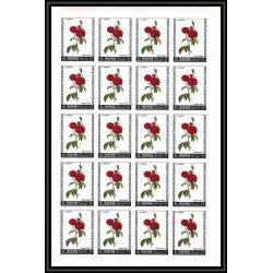 377c - Manama MNH ** Mi N° 170 / 175 B non dentelé (Imperf) fleurs flowers Roses feuilles sheets