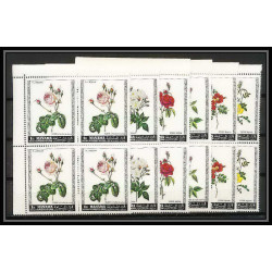 378a - Manama MNH ** Mi N° 170 /175 A fleurs flowers Roses bloc 4