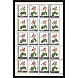 378c - Manama MNH ** Mi N° 170 /175 A fleurs flowers Roses feuilles sheets