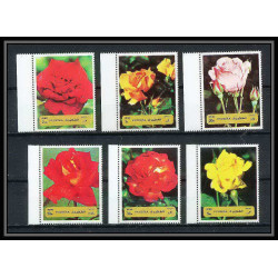 379 - Fujeira MNH ** Mi N° 1251 / 1256 A fleurs flowers roses rosen