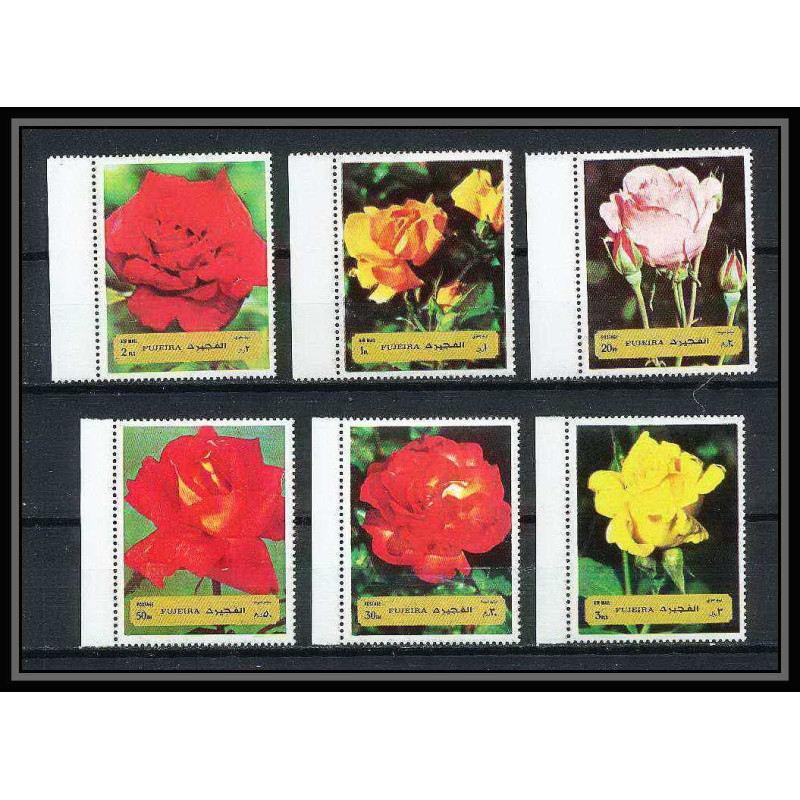 379 - Fujeira MNH ** Mi N° 1251 / 1256 A fleurs flowers roses rosen