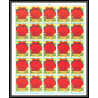 379d - Fujeira MNH ** Mi N° 1255 variété (error whit bue) couleur bleu decalée flowers) ROSES rosen feuilles sheets
