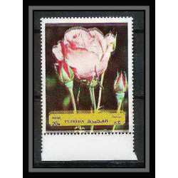 379e - Fujeira MNH ** Mi N° 1251 A varieté error - couleur décalées flowers) ROSES rosen 