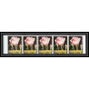 379e - Fujeira MNH ** Mi N° 1251 A varieté error - couleur décalées flowers) ROSES rosen bande de 5