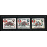 380a - Yemen kingdom MNH ** Mi N° 341 / 343 B overprint non dentelé (Imperf) fleurs fleur flowers Roses