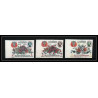 380b - Yemen kingdom MNH ** Mi N° 341 / 343 B overprint non dentelé (Imperf) fleurs fleur flowers Roses