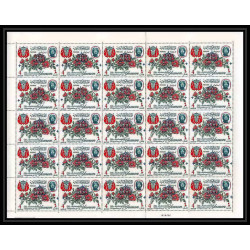 380d - Yemen kingdom MNH ** Mi N° 341 / 343 A overprint jordan relief fund fleurs flowers Roses feuilles sheets