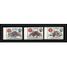 380e - Yemen kingdom MNH ** Mi N° 341 / 343 A overprint jordan relief fund fleurs flowers Roses 