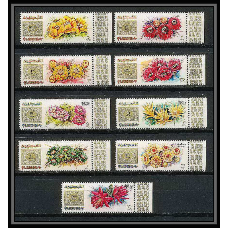 381 - Fujeira MNH ** Mi N° 381 / 389 A fleurs (fleur flower wild flowers) Roses rosen cote 12 euros