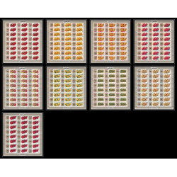 381c - Fujeira MNH ** Mi N° 381 / 389 A fleurs (fleur flower wild flowers) Roses rosen feuilles sheets cote 288 euro