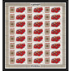 381c - Fujeira MNH ** Mi N° 381 / 389 A fleurs (fleur flower wild flowers) Roses rosen feuilles sheets cote 288 euro