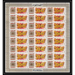 381c - Fujeira MNH ** Mi N° 381 / 389 A fleurs (fleur flower wild flowers) Roses rosen feuilles sheets cote 288 euro