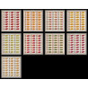 382d - Fujeira MNH ** Mi N° 381 / 389 A fleurs (fleur wild flowers) Roses non dentelé (Imperf) feuilles sheets