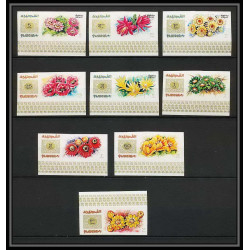 382z - Fujeira MNH ** Mi N° 381 / 389 A fleurs (fleur flower wild flowers) Roses rosen non dentelé (Imperf) 