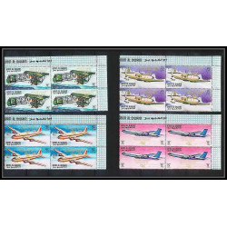 385a Umm al Qiwain MNH ** Mi N° 305 / 313 A avion (plane planes avions) Overprint apollo 8 espace (space) christmas