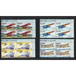 385a Umm al Qiwain MNH ** Mi N° 305 / 313 A avion (plane planes avions) Overprint apollo 8 espace (space) christmas