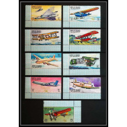 385aa - Umm al Qiwain MNH ** Mi N° 305 / 313 A avion (plane planes avions) Overprint apollo 8 moon orbit espace (space) 