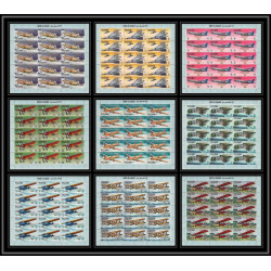 385b Umm al Qiwain MNH ** Mi N° 305 / 313 A planes avions Overprint apollo 8 espace (space) feuilles sheets COTE 285 eur