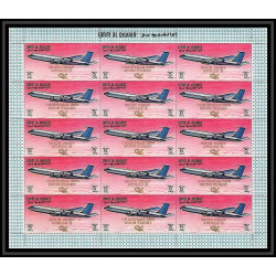 385b Umm al Qiwain MNH ** Mi N° 305 / 313 A planes avions Overprint apollo 8 espace (space) feuilles sheets COTE 285 eur