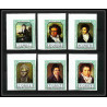 387a - Ras Al Khaima MNH ** Mi N° 635 / 640 B Musique (music) Ludwig van Beethoven german composer Non dentelé imperf