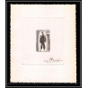 2707 N°166 danseur sur echasses dance 1964 Epreuve d'artiste artist proof Signé Pheulpin signed autograph congo