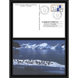 79788 1-CP Neuf 1991 repiquage timbropresse Entier Stationery Carte postcard TAAF