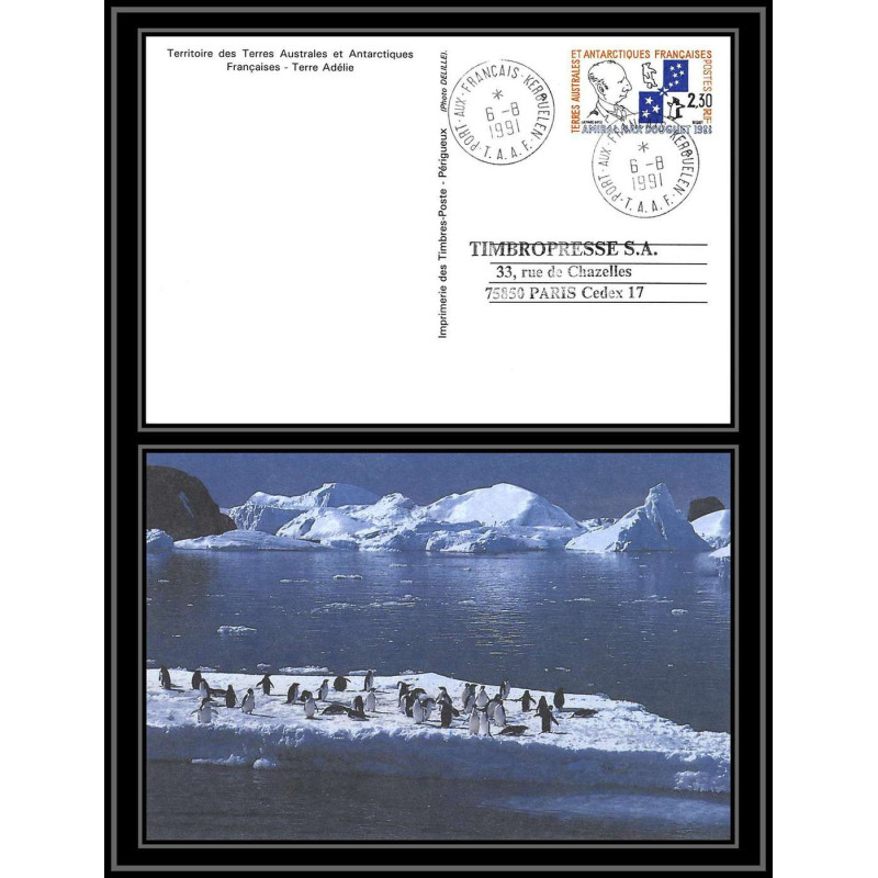 79788 1-CP Neuf 1991 repiquage timbropresse Entier Stationery Carte postcard TAAF