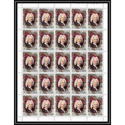 392c Ras Al Khaima MNH ** Mi N° 586 / 591 A Musique (music) compositeurs (composers) vivaldi chopin bach feuilles sheet