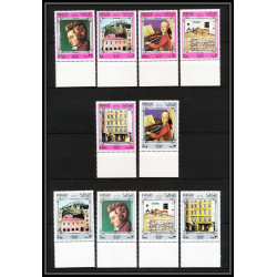 393a - Sharjah MNH ** Mi N° 723 / 732 A Musique (music) Wolfgang Amadeus Mozart composers