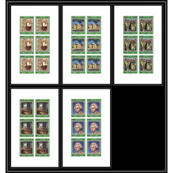 396a - Sharjah MNH ** Mi N° 714 / 718 B Musique (music) Beethoven composer non dentelé (Imperf) feuilles sheets