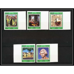 396b - Sharjah MNH ** Mi N° 714 / 718 B Musique (music) Ludwig van Beethoven composer non dentelé (Imperf)