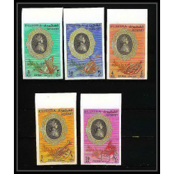 397b - Fujeira MNH ** Mi N° 770 / 774 B Musique (music) Wolfgang Amadeus Mozart non dentelé (Imperf) cat value 7.5