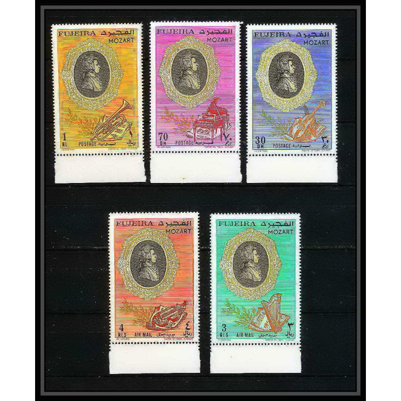 398 - Fujeira MNH ** Mi N° 770 / 774 A Musique (music) Wolfgang Amadeus Mozart 