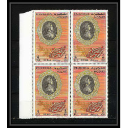 398b - Fujeira MNH ** Mi N° 770 / 774 A Musique (music) Wolfgang Amadeus Mozart bloc 4 