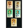 400 - Fujeira MNH ** Mi N° 732 / 736 B Musique (music) Ludwig van Beethoven composer non dentelé (Imperf)