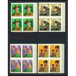 401f - Fujeira MNH ** Mi N° 513 / 516 B Scout (Pfadfinder scouting jamboree scouts) non dentelé (Imperf) bloc 4