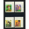 402e - Fujeira MNH ** Mi N° 517 / 520 B Scout Pfadfinder jamboree scouts Overprint gold dickens Non dentelé imperf